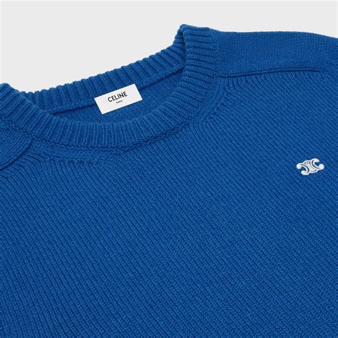 celine crewneck|triomphe crew neck sweater in wool and cashmere.